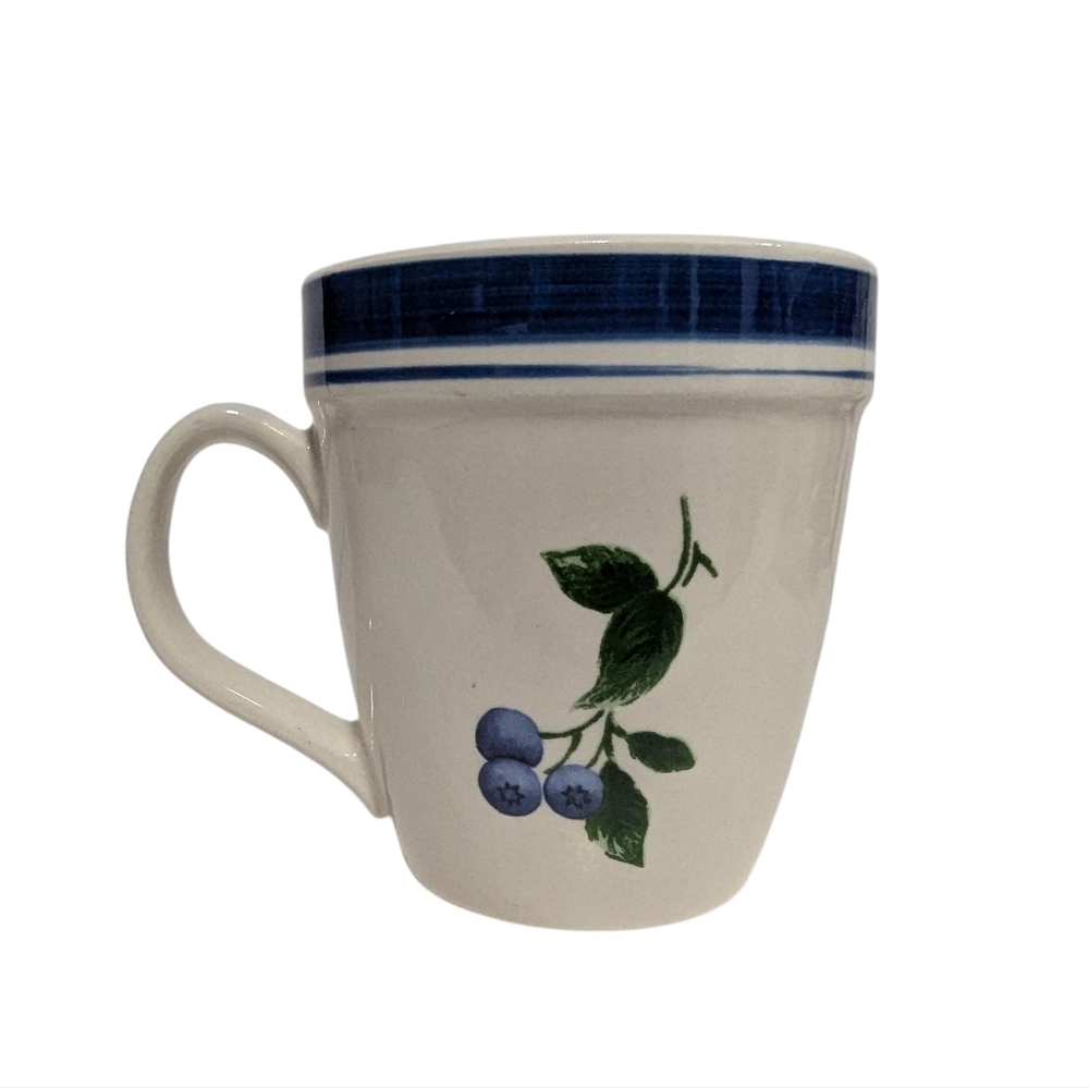 L.L.Bean Mug Coffee Blueberry Stoneware